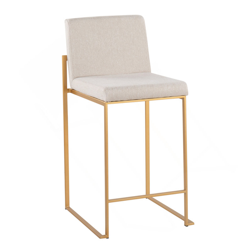 Tabouret de comptoir Fuji Contemporary, Doré, Beige
