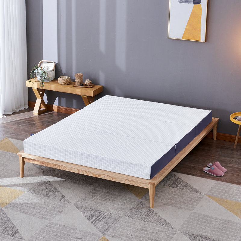 Inofia 15cm Folding Memory Foam Mattress, Guest Folding Mattress with Washable Cover, Small Double (4')