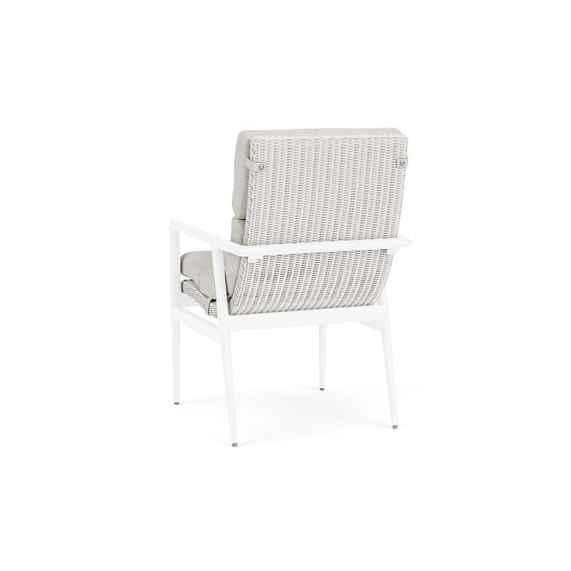 Cascade Outdoor Dining Armchair, Rollo Linen, White