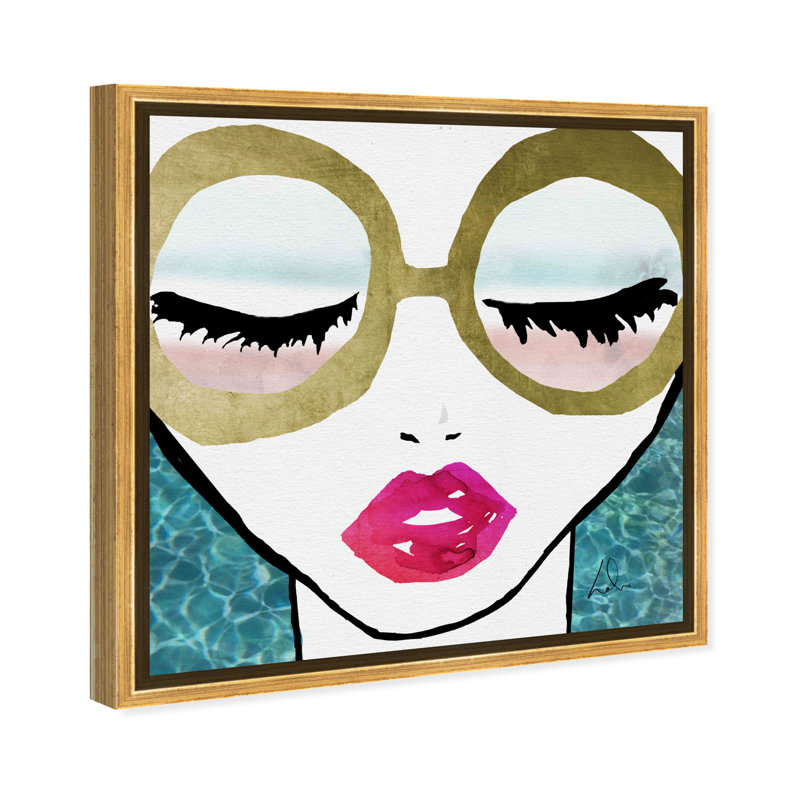 Ready for The Water Golden - reproduction d'art, H 20 po x l 20 po x 1,5 po, Or