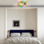 Lustre coloré en forme de boule à bulles en verre coloré 15 pouces, petit luminaire suspendu pour restaurant d'étude de chambre à coucher