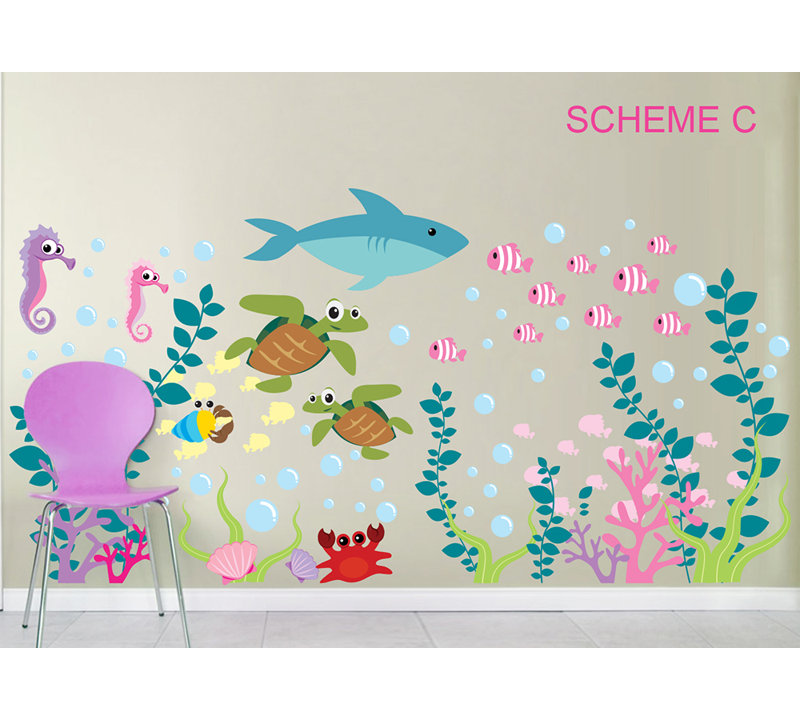 Décalcomanie murale Sous la mer et océanique, Schéma C