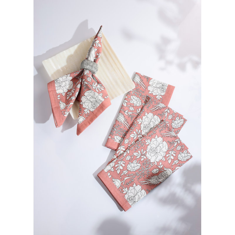 Serviettes en coton Peach Blossom