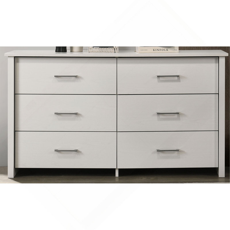Commode à tiroirs et commode avec poignées, Blanc