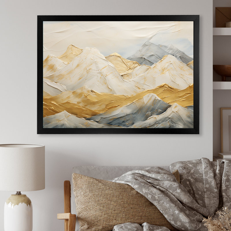 Alpine Mountain Harmony I sur impression sur toile, H 24 po x l 32 po x P 1 po, Cadre simple noir