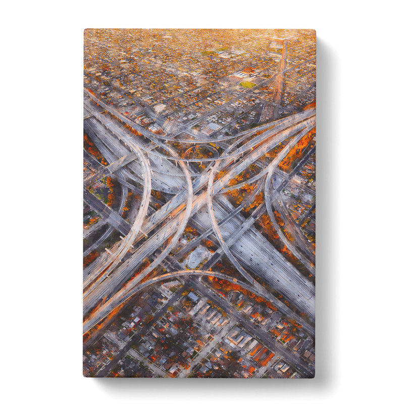 Highways Of Los Angeles - Wrapped Canvas Print, 60cm H x 40cm W x 3cm D