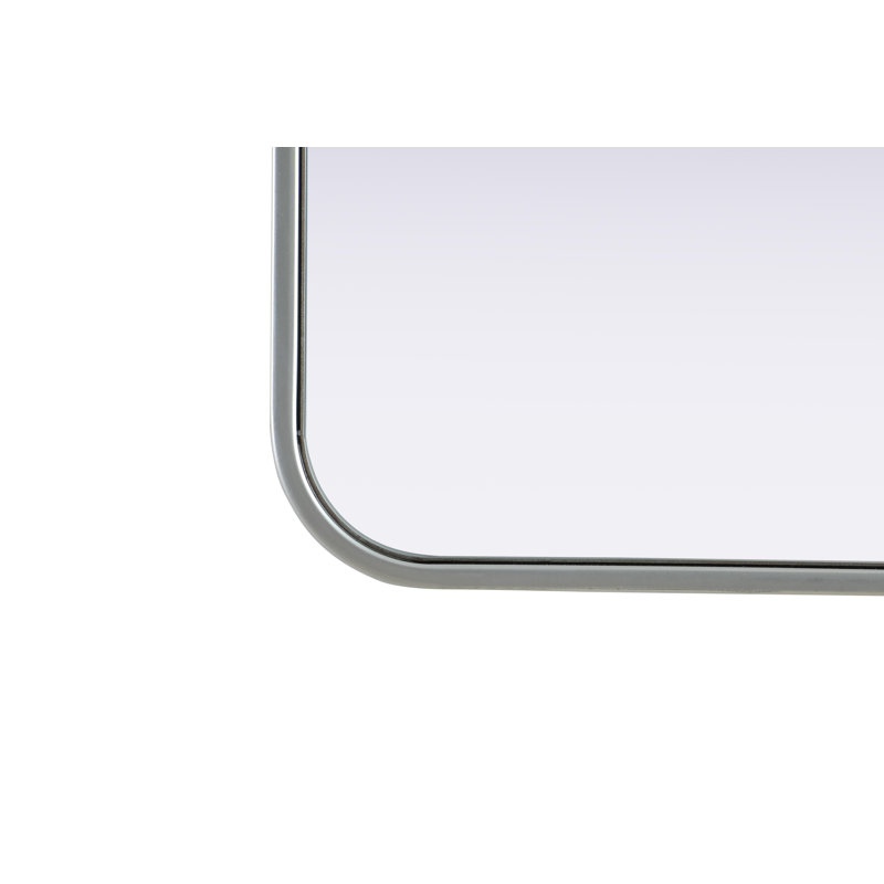 Erath Contour Metal Mirror, Silver, 36" x 30"