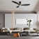 52" Smart Flush Mount Ceiling Fan with Remote Control and LED Light Kit Included