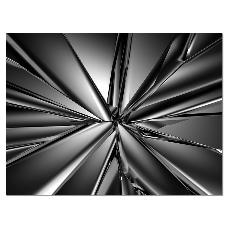 «Futuristic Crystal Context», art abstrait, Toile tendue, H 30 po x l 40 po x P 1,5 po