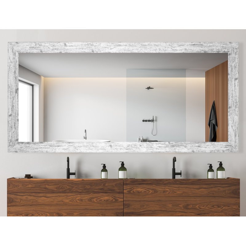 Miroir de salle de bain patiné, 33 po x 68 po