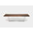 Gax Walnut Solid Wood Top Metal Base Dining Table-21648548-21648545