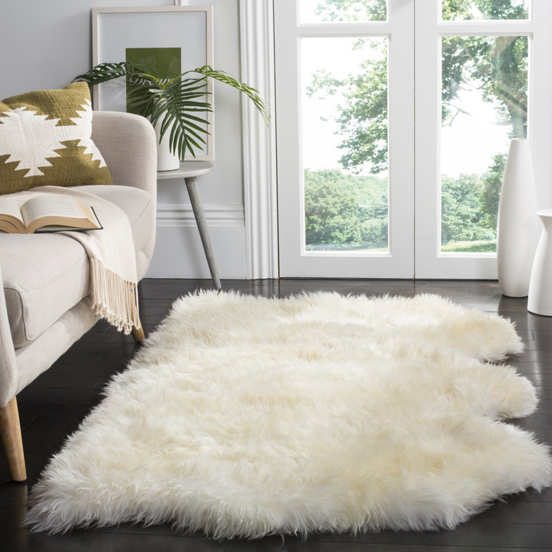 Sheepskin Standard Area Rug, Rectangle 91 x 152 cm