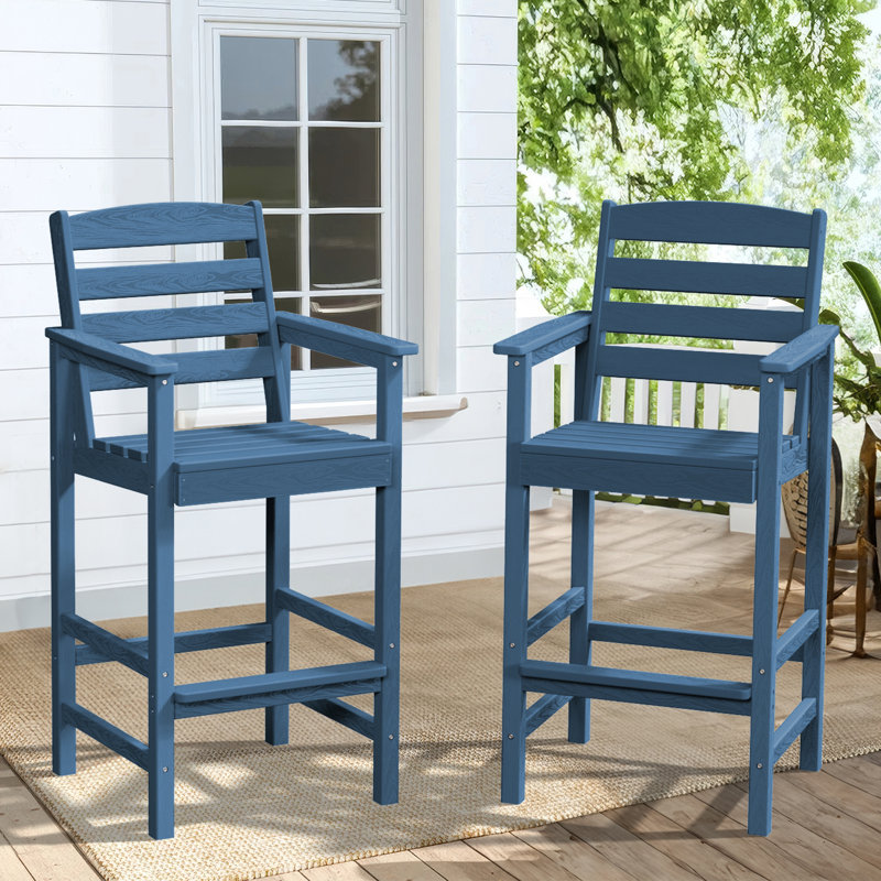 Ensemble de chaises Adirondack en plastique Dalson, Marine