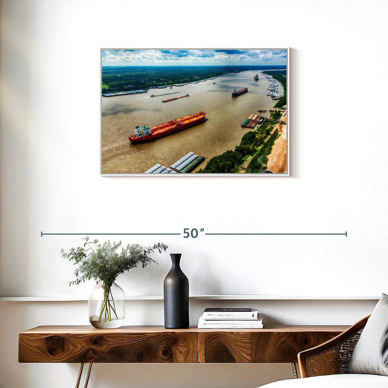 Mississippi, Cadre flottant blanc, 31 po x 21 po