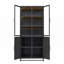 Vitrine de 76,75 po de hauteur avec portes en verre et lumières DEL-1138255144