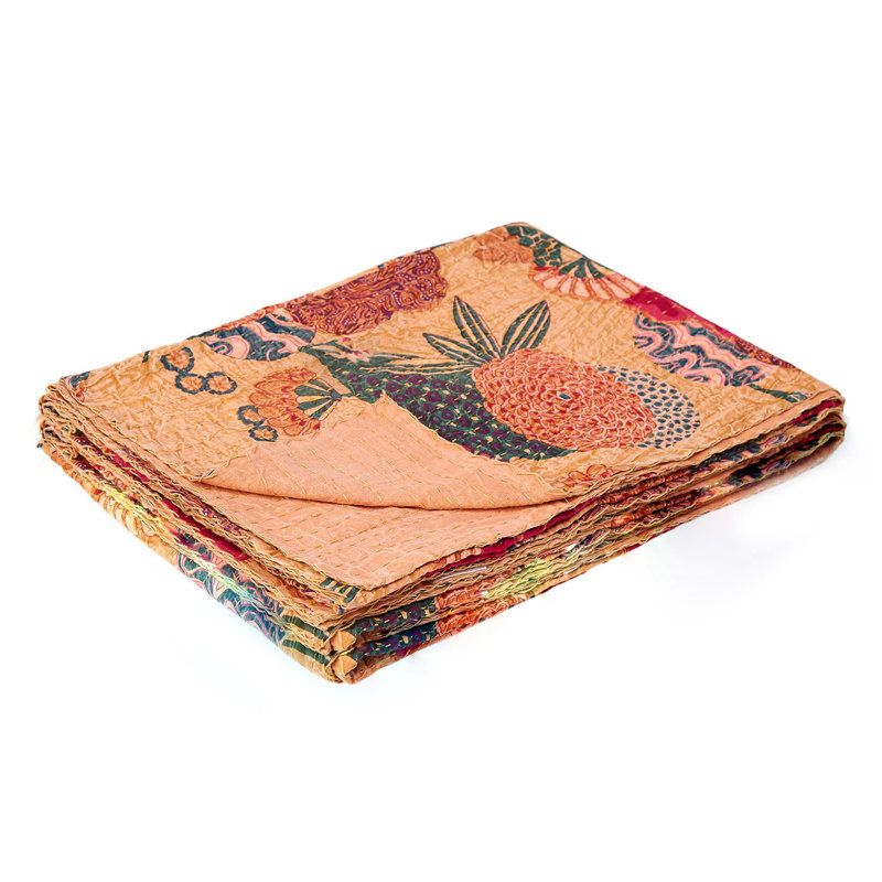 Kantha Throw Blanket