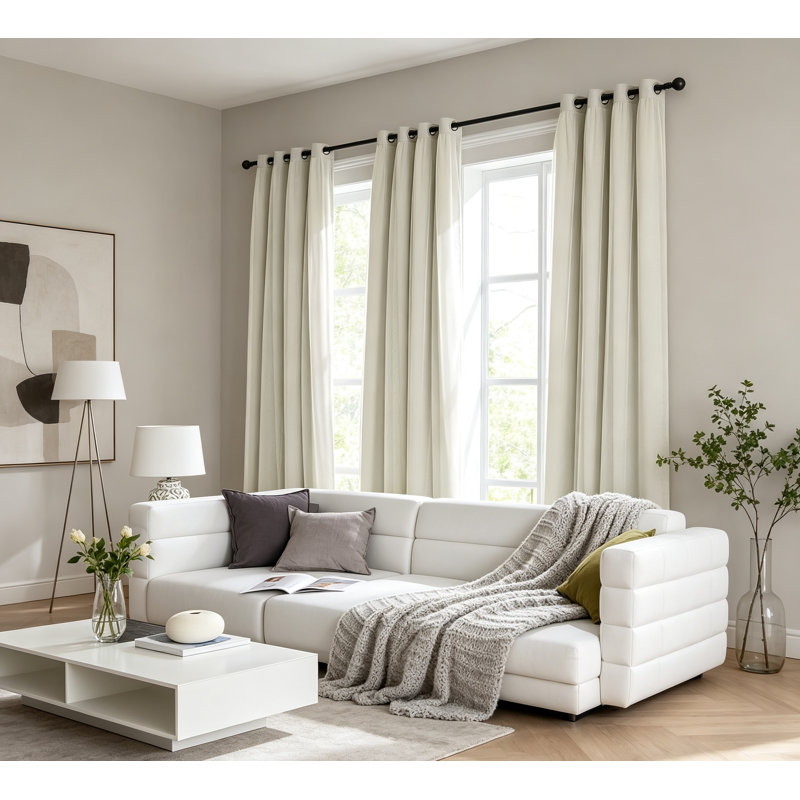 Ensemble de 2 rideaux occultants roses à double couche avec superposition de voilage, rideaux obscurcissant avec œillets pour le salon de la chambre à coucher