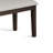 Wogy Dining Bench, Off White Fabric, Brown Wood Legs, 46 Inch