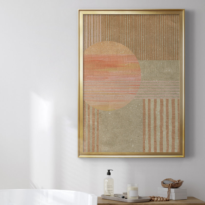 " Adobe Sunrise I " Painting Print, Gold Framed, 24.5" H x 18.5" W x 1" D