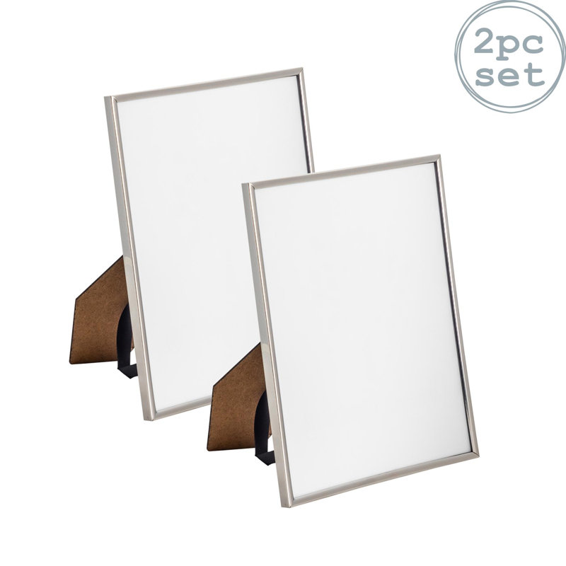 Nicola Spring - Metal Photo Frames, Brown/Silver, 25.5cm H x 20.5cm W x 1cm D