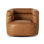 Mirabel Genuine Leather Swivel Barrel Chair