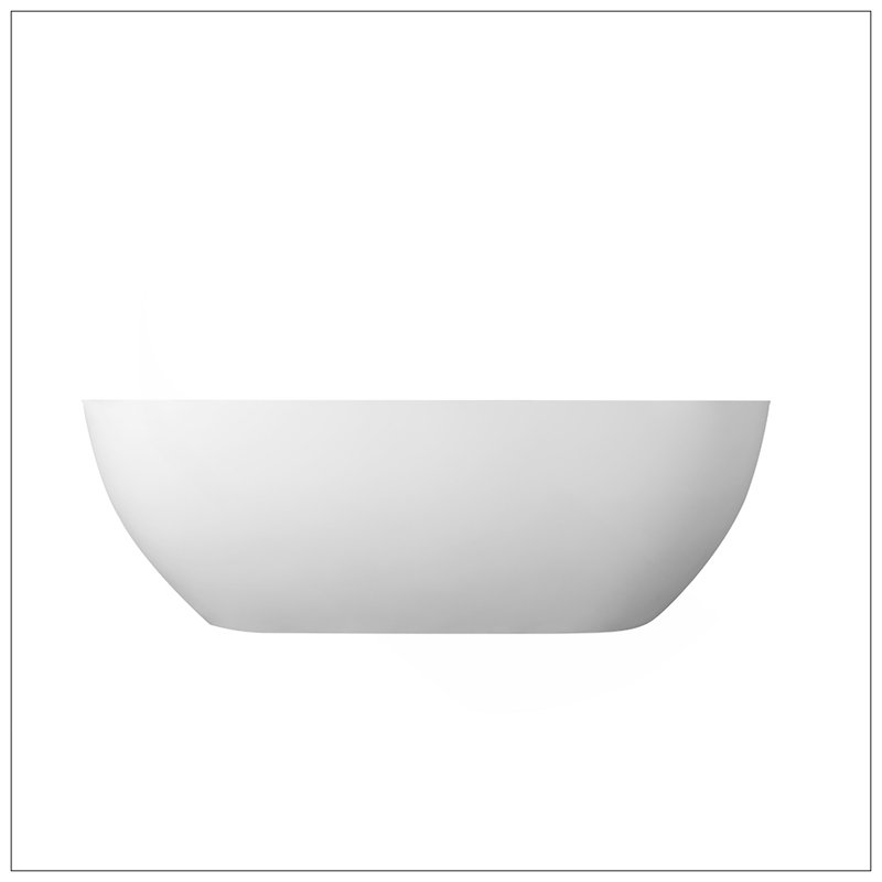 68.9 Inch Freestanding Solid Surface Soaking Bathtub For Bathroom
