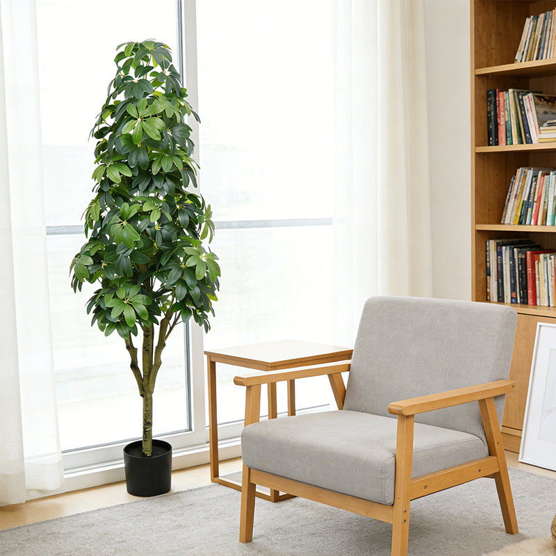 63"/5.2Ft Artificial Schefflera Umbrella Tree In Pot