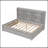 Bed With Side Bookcase, Drawers