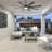 72 Inch Modern Large Design Ceiling Fans With Smart Remote Control 6 Wind Speed DC Motor Black For Living Room-121071272