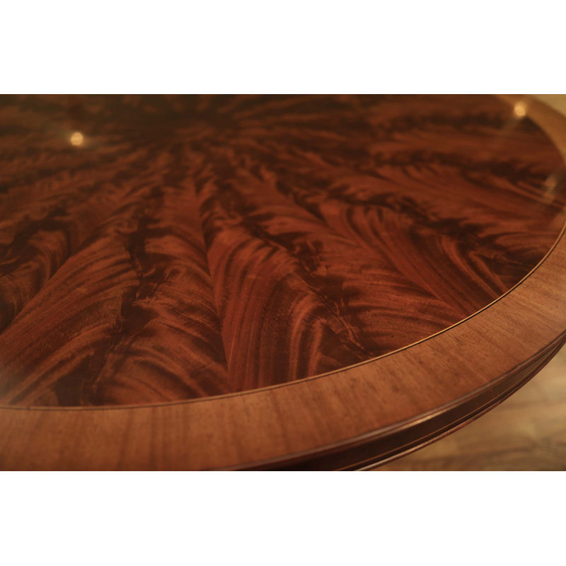Round Mahogany Wood Dining Table
