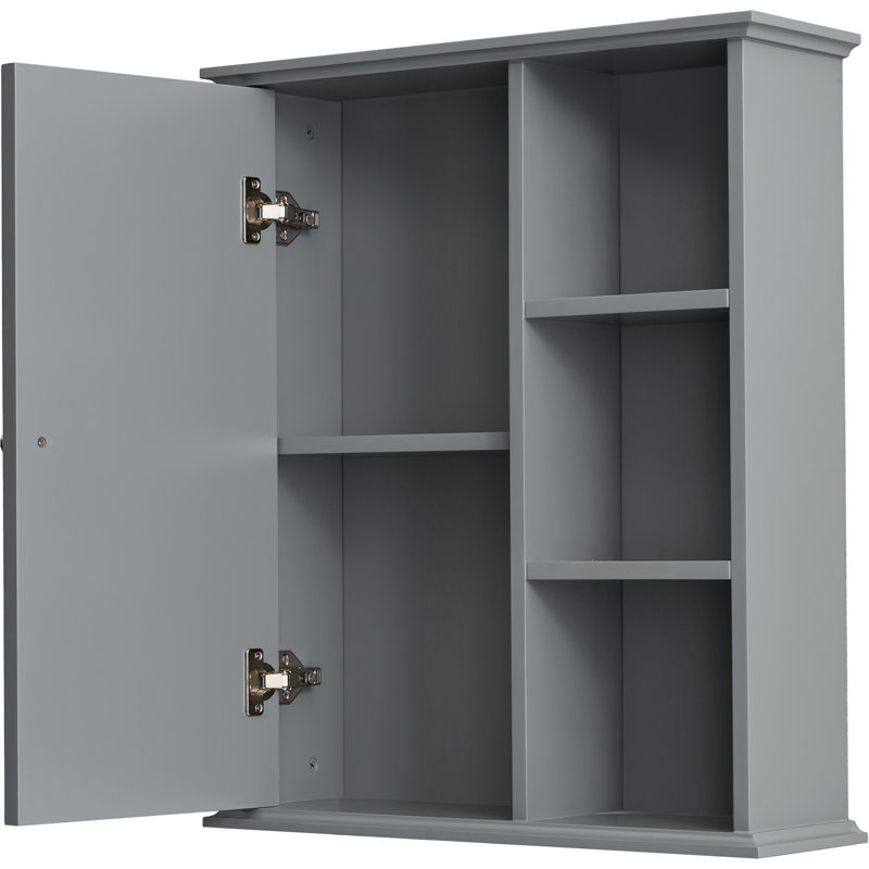 23.6" Wall Bathroom Cabinet, Gray