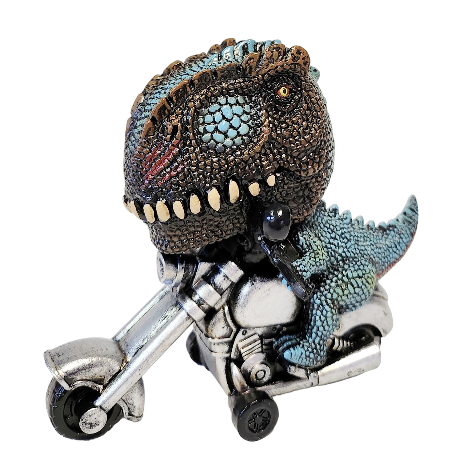 Trinx Polyresin Brown & Blue Jurassic Tyrannosaurus Rex Riding ...