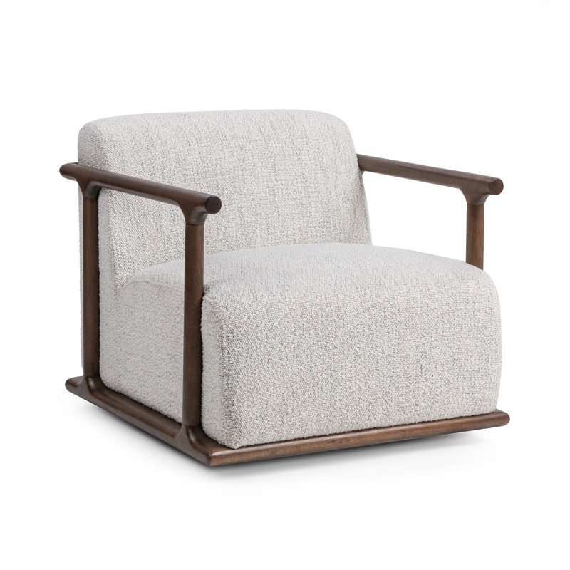 Lucia Swivel Accent Chair, Ivory