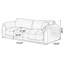 Coussin de canapé standard bleu marine 100% polyester-1819746375