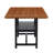 Walnut Textured MDF Dining Table With Storage Platform, 71 X 35.4 Inch | Gift Idea-748197950
