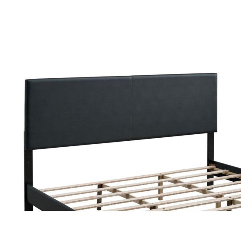 Lit Baron (matelas non inclus), Noir, Très grand