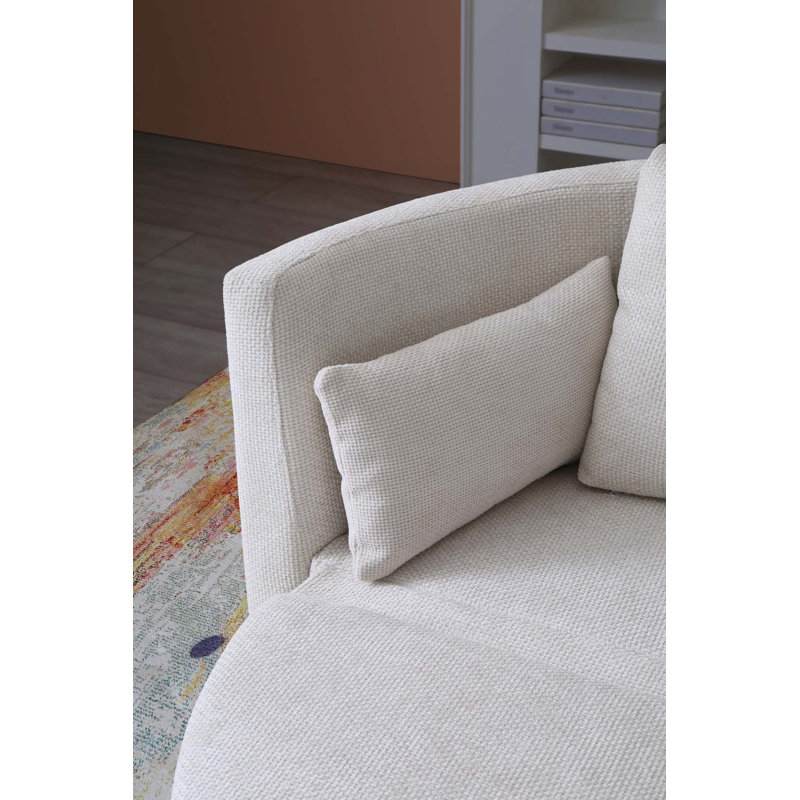 Canapé-lit pliable, canapé-lit de plancher, lit circulaire, futon réglable, canapé de salon, Beige