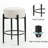 Counter Height Bar Stools Set of 2, 24" Modern Backless Bar Stools, White-761837251