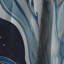 Bleu et gris Elixir I - Rideau abstrait occultant moderne - 1 panneau-107808967