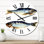 Deux poissons harengs sur fond blanc - horloge murale nautique et côtière