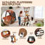 72" Modern Cat Tree Tower - Multi-Level Condo with Sisal Scratching Board, Cozy Caves, Extra Large Perch & Washable Pads