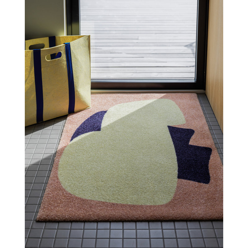 Iconic And Sight Unseen Door Mat, 32" W x 48" L, Peach