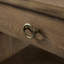 Table d'appoint Latte Waterfall, placage, courbes, style moderne et doux, tiroir et tablette de rangement, bois massif, profondeur 61 cm, hauteur 60 cm