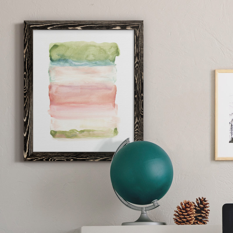 Skye III - Peinture sur toile encadrée, Cadre noir, H 24 po x l 18 po x P 1,5 po