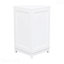 Armoire de coin blanche avec tablettes réglables pour la salle de bain-445994025