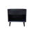 Mid Century Modern Nightstand with Charging Station, Retro Wooden End Table Living Room with Open Shelf & Large Storage Drawers, Side Table for Bedroom, Office, Black-1996827839