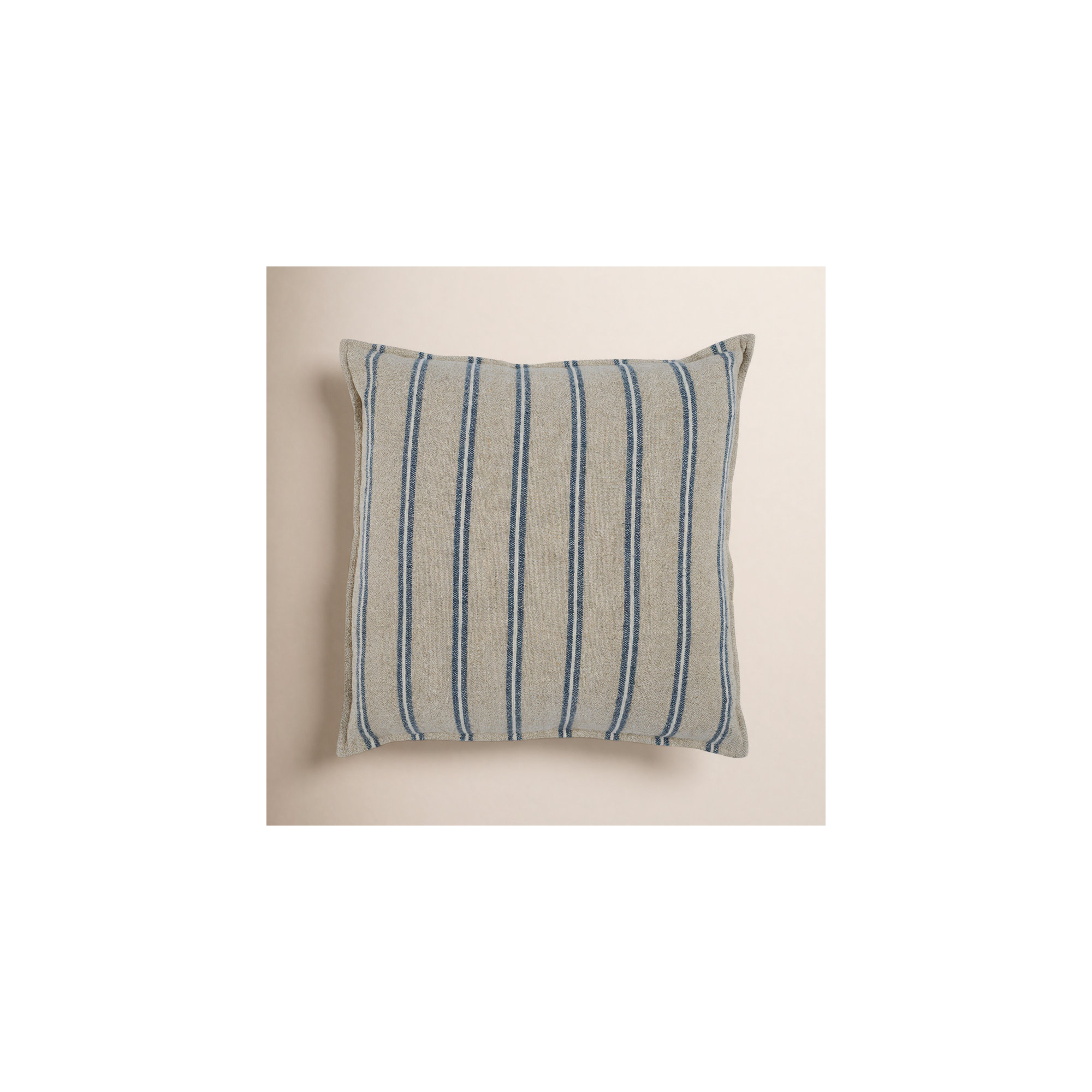 Gemini Striped Cotton Throw Pillow, 26'' x 26''