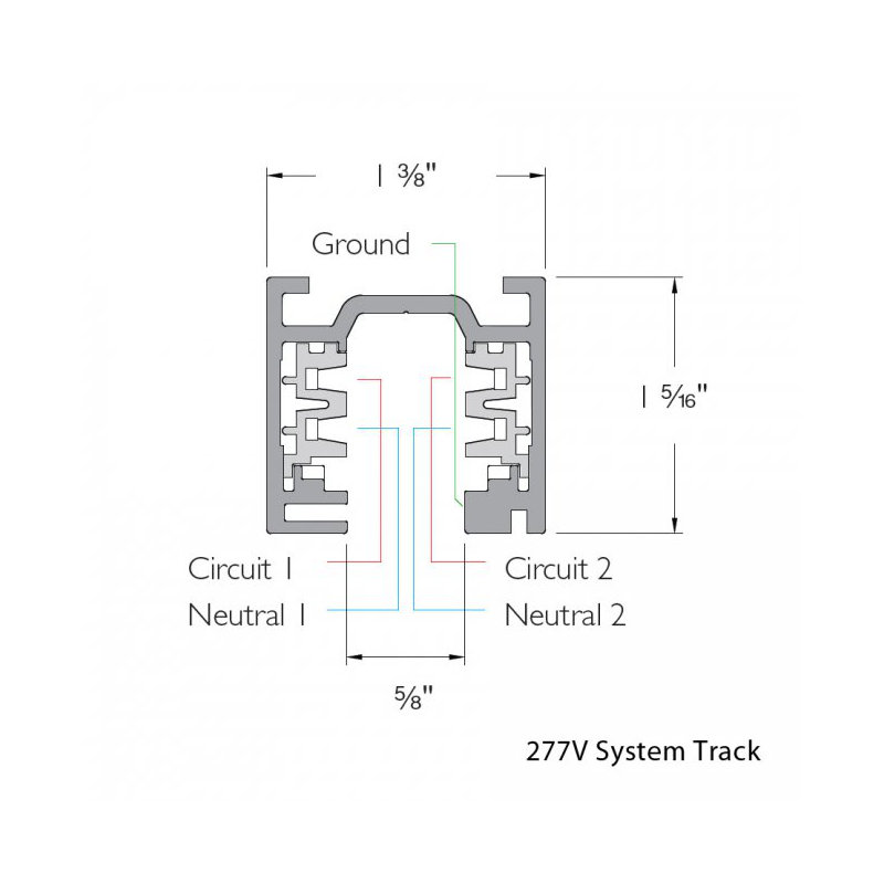 Track, White, 1.38" H x 144" W x 1.31" D