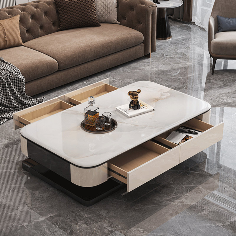 Table basse Light, H 16,5 po x L 59,1 po x l 31,5 po, Blanc