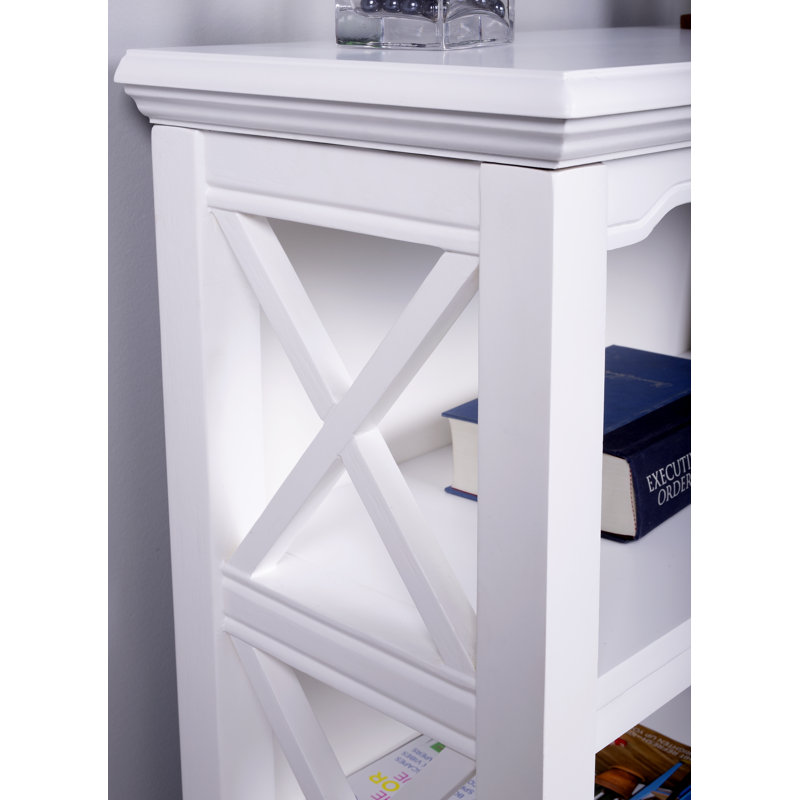 Newport 32"W 2 Shelf Bookcase, Glossy White